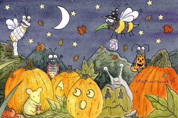 LIMITED EDITION: Pumpkin Patch Party Signed A5 Print