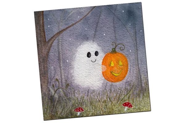 Ghost Light Greetings Card