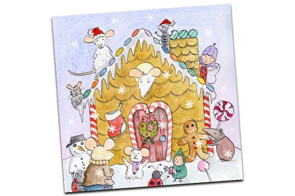 Hornbeam Hollow: Gingerbread House Christmas Card