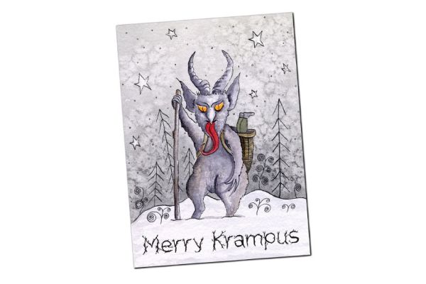 Krampus Greetings Card