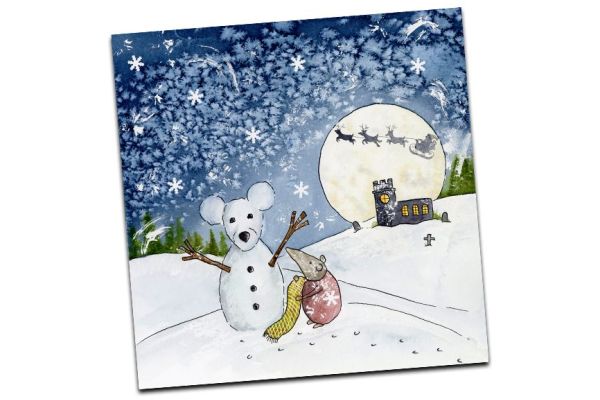 Hornbeam Hollow: Pygmy's Snowmouse Christmas Card